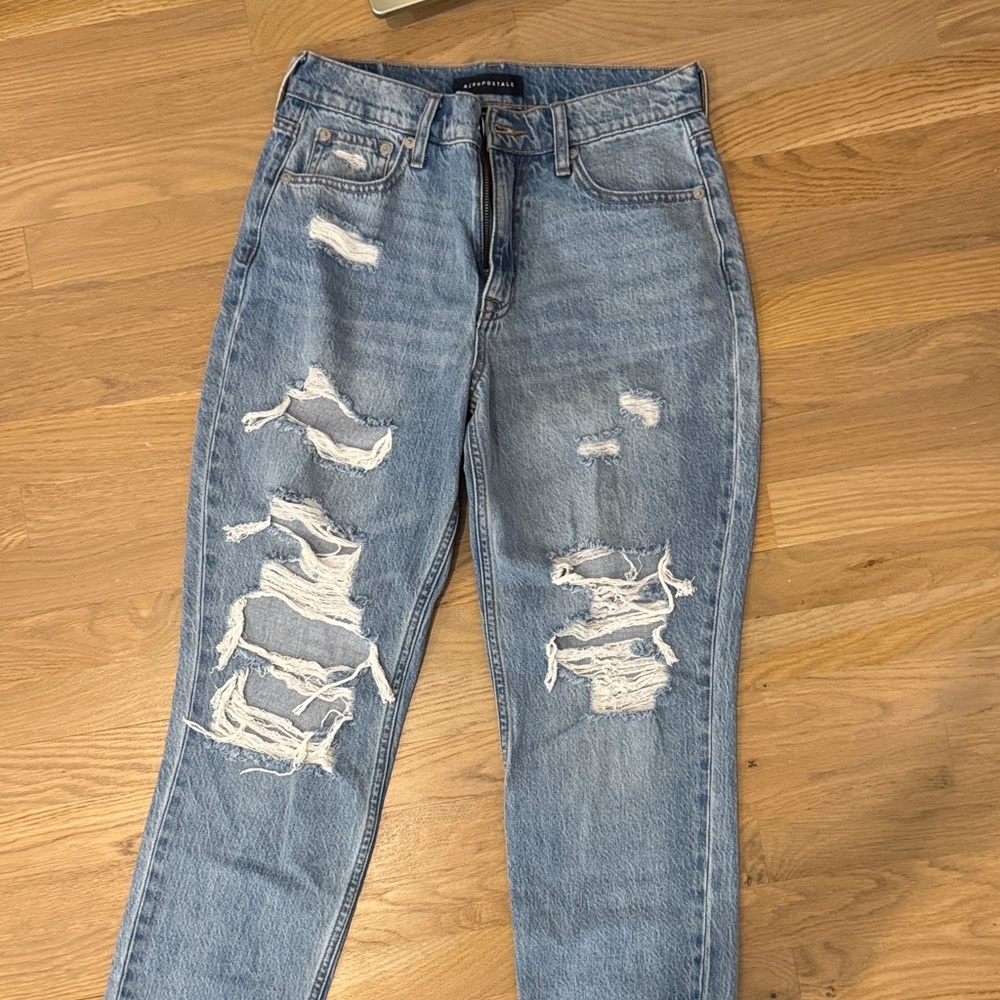 Aeropostale Light Blue Distressed Women Jeans